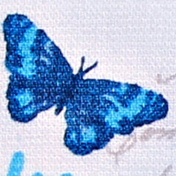 Rachel Ashwell Farmhouse Set of 2 Kitchen Towels Butterfly Floral Cotton - Picture 5 of 11